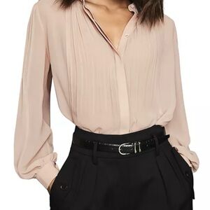 REISS Hanson top in blush.